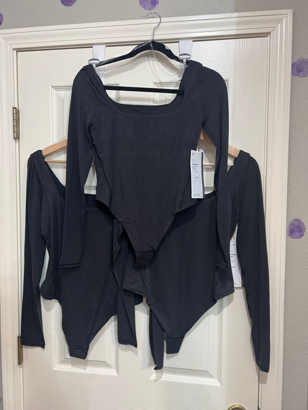 67. Lululemon NWT Wundermost square neck long sleeve thong cut bodysuit SML